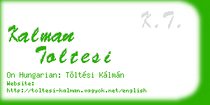 kalman toltesi business card